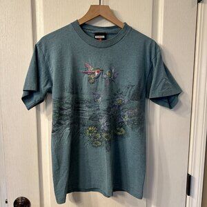 Vintage | Signal Sport Hummingbird Floral Garden Florida SS Graphic Tee Shirt M